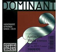 Thomastik Singola Corda per Viola d'amore Dominant lunghezza 38.5 cm - Corda Re'' Risonanza, Rivestita in Acciaio - 720