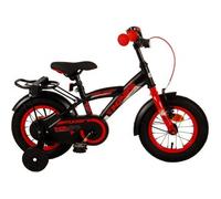 Thombike 12 Pollici Bicicletta Bambini Rosso Nero 3-4,5 Anni Ruota di Supporto