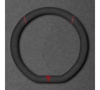 THOMIX Coprivolante Auto per Audi A4L A1 A6L A8 R8S3s4TT S5, Traspirante e Antiscivolo Durevole Coprivolante, Volante Protezione Coprivolante Auto Decorazione Accessori,D Type-B Red