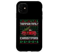 Thompson Family Ugly Christmas Sweater Red Truck Funny Xmas Custodia per iPhone 11