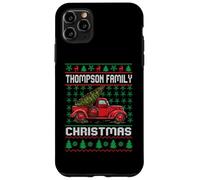 Thompson Family Ugly Christmas Sweater Red Truck Funny Xmas Custodia per iPhone 11 Pro Max