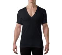 THOMPSON TEE - Maglia Intima blocca-Sudore - con Pad sotto-Manica Anti-microbico - Modello Originale - Scollo a V Profondo - Nero - Small