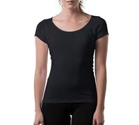 THOMPSON TEE - Maglia Intima blocca-Sudore - con Pad sotto-Manica Anti-microbico - Modello Originale - Scollo Tondo - Nero - X-Small
