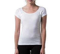 THOMPSON TEE - Maglia Intima blocca-Sudore - con Pad sotto-Manica Anti-microbico - Modello Originale - Scollo Tondo - Bianco - X-Small