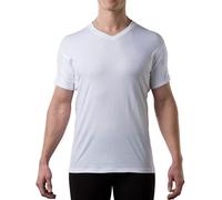 THOMPSON TEE - Maglia Intima blocca-Sudore - con Pad sotto-Manica Anti-Sudore - Modello Originale - Scollo a V - Bianco - Small