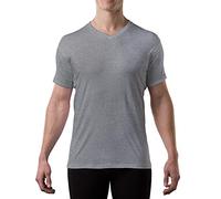 THOMPSON TEE - Maglia Intima blocca-Sudore - con Pad sotto-Manica Anti-Sudore - Modello Originale - Scollo a V - Grigio mélange - Small