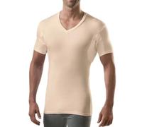 THOMPSON TEE - Maglia Intima blocca-Sudore - con Pad sotto-Manica Anti-Sudore - Modello Slim Fit - Scollo a V - Beige - Large