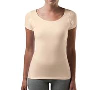 Thompson Tee - maglia intima blocca-sudore - con pad sotto-manica anti-sudore - modello slim fit - scollo tondo - beige, L