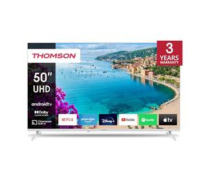 Thomson 50 Pollici (126 cm) 4K Ultra HD Bianco Smart Android TV, Google Assistant, Wi-Fi, Dolby Digital, Bluetooth, Triple-Tuner (Cavo/Satellite/Antenna), HDMI, CI Pannello - 50UA5S13W