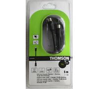 Thomson 5m Cavo Antenna 75db Cavo Coassiale Nero per TV Sat Box Etc