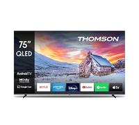 Thomson 75 Pollici (189 cm) QLED Smart Android TV, Google Assistant, Wi-Fi, Dolby Digital, Bluetooth, Triple-Tuner (Cavo/Satellite/Antenna), HDMI, CI+, A+ Pannello - 75QA2S13