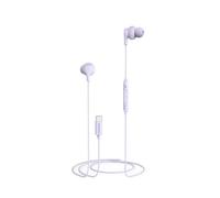 THOMSON Auricolari cablati USB-C per iPhone 15/Samsung(auricolari in-ear cablati con microfono, cavo 1,2 m, multi controllo, compatibile con Siri e Google Assistant) viola