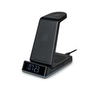 Thomson CL750IS Estacion de Carga por Induccion 4 en 1 - Reloj Despertador y Luz Nocturna - Compatible con Android - Color Negro