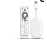 THOMSON 150 GO CAST | 4K UHD Streaming Dongle | Dolby Atmos | Dolby Digital+ | Voice Control | Googlecast | SDRAM 2 GB | Flash 8 GB | Multiplug Power Adapter (2Pin/3Pin)
