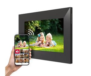 Thomson Cornice Digitale 7 Pollici, Schermo IPS, Touchscreen HD, WLAN, Condivisione Diretta tramite App, Funzioni Smart, Cornice Fotografica Elettronica con 32 GB di Memoria, Rotazione Automatica