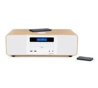 Thomson MIC201IBT Catena Micro Bluetooth - Caricatore a Induzione - Potenza Musicale 50W - Colore Legno/Bianco