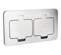 THOMSON Protec - Doppia presa impermeabile iniziale 16A 2P+T IP55 in metallo spazzolato