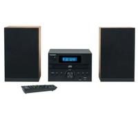 Micro-chaîne Bluetooth - THOMSON - Bois/Noir - Radio FM/DAB+/CD/MP3/USB/Induction, 75W, Affichage LCD, Télécommande, Alim. 23