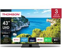 Thomson Smart TV 43 Pollici 4K Display LED Sistema Google TV Nero 43UG5C14