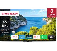Thomson 75 Pollici (190cm) 4K Ultra HD Smart Google TV, Wi-Fi,Dolby Audio, HDR10, Bluetooth 5.1, Triple-Tuner (Cavo/Satellite/Antenna), HDMI, CI+, A+ Pannello - 75UG5C14