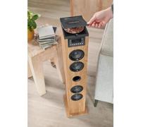 THOMSON SOUND TOWER 60W CD USB SD RADIO AUX MANDO LEGNO/NERO DS122CD NEW