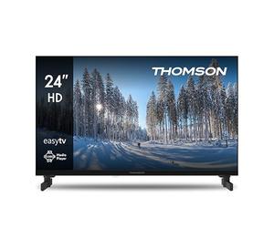 Thomson TV 24 Pollici (60 cm) HD Easy TV, TV Digitale LED (Non-Smart), Triplo Tuner (DVB-T/T2/C/S/S2), Dolby Audio, Modalità Hotel, Lettore Multimediale, Telecomando Retroilluminato, 3x HDMI