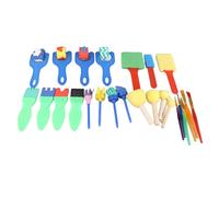 Thonlai 26 Spugne per Pittura per Bambini, Timbri in Spugna Lavabili e Riutilizzabili con Manico per Lezioni D'arte di Compleanno di Natale per Bambini e Adulti