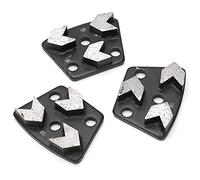 Thonlai 3pcs Trapezoid Diamond Smericalo Disk di Taglio delle Scarpe Taglio di Scarpe Taglio Set con Basso Rumore per Macinazione in Cemento, 16# Nero