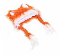 Thonlai Cappello in Peluche con Orecchie di Gatto, Pelliccia Sintetica | Morbida Pelliccia di Volpe Simulata, Design Leggero Senza Metallo, Adatta a Feste e Carnevali, Facile da Indossare