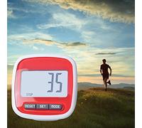 Thonlai Contapassi, Contapassi con Sensore a Tre Assi 3D con Display LCD, Traccia i Passi, la Distanza, le Calorie, per la Corsa, L'escursionismo Fitness (rossa)