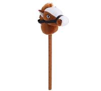 Thonlai Giocattolo con Bastone per Cavallo da 70 Cm, in Peluche, con 2 Suoni, Al Galoppo, Nitrito, per Bambini, Regalo per Bambini, Morbida Pelliccia Sintetica, Viso Carino, Crini (Marrone)