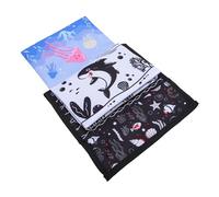 Thonlai Giocattolo per Il Tempo della Pancia dello Specchio del Bambino, Libro in Stoffa per la Stimolazione Visiva degli Animali Oceanici Ad Alto Contrasto con Suono Increspato e