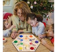 Thonlai Gioco da Tavolo a Scacchi Volanti Esagonali in Legno, Gioco da Tavolo Classico a 6 Giocatori per Bambini e Adulti con Dipinto Fronte-retro, Divertente Giocattolo Educativo per (Foto a colori)