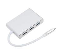 Thonlai Hub USB C 5 in 1, Adattatore da Tipo C a USB con Interfaccia | Corpo in Lega di Alluminio, 3 Porte USB 3.0 a 5 Gbps, Uscita Doppio Monitor per Laptop, Plug and Play Senza Driver