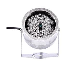 Thonlai Illuminatore IR a 48 LED, Luce per Visione Notturna a Infrarossi Ad Alta Efficienza con Controllo Automatico Dell'alimentazione, per il Riconoscimento della Targa della