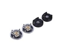 Thonlai Ingranaggi di Ricambio per Frullatore, 2 Ingranaggi Base e 2 Lame | Composito in Plastica e Gomma, Nucleo in Metallo, Spremiagrumi da 250 W, Ingranaggio Base con Filettatura Inversa,