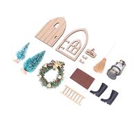 Thonlai Kit Porta Fata per Casa delle Bambole con Colori Vivaci per Scala | Robusto Materiale in Tiglio, Simula la Scena Natalizia, Compatibile con il Fai da Te in Miniatura in Scala 1:12 1:6