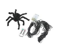 Thonlai Luci LED a Ragnatela, Decorazioni Impermeabili per Halloween con | Stringa Luminosa Alimentata a Batteria per Uso Interno Ed Esterno, Costruzione Elettronica Morbida, Resistente Alla Pioggia