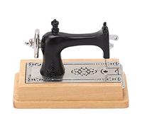 Thonlai Macchina da Cucire in Miniatura per Casa delle Bambole, Modello di Mini Macchina da Cucire in Scala 1/12 Stile Vintage con Costruzione in Lega e Legno, per la Decorazione e la (Colore del