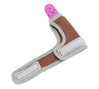 Thonlai Massaggiagengive per Bambini in Silicone, a Ventosa per il Pollice con Cinturino Polso Traspirante per Bambini di età Superiore a 3 Mesi, Aiuta a Smettere di Succhiare il (Viola)