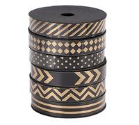 Thonlai Nastro Decorativo in Poliestere 6 Rotoli da 2 M Ciascuno per | Texture Glitterata Lucida, Non Sbiadisce e Antiaderente, Adatta per Matrimoni, Compleanni, Decorazioni Natalizie