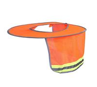 Thonlai Parasole per Casco Casco di Sicurezza Parasole Cappello Duro Scudo Solare Copertura Protettiva per Collo Riflettente Traspirante Arancione per Lavoratori di Cantiere Lavor