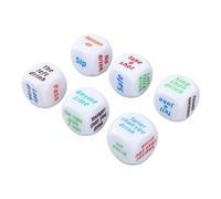 Thonlai Set di Dadi per Bere, Dadi Grandi da 6 Pezzi con Parole di Gioco di | Dadi in Plastica a 6 Facce, 1,0 Pollici Ciascuno, per Feste di Compleanno, KTV, Riunioni di Famiglia, Giochi da Tavolo,