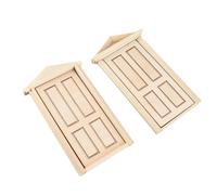 Thonlai Set di Porte in Miniatura per Casa delle Bambole Accessori | Decorazioni per Case delle Bambole in Scala 1:12 o 1:6, Costruzioni in Tiglio, Giochi Creativi per Bambini, Decorazioni per