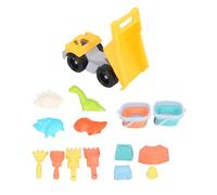 Thonlai Set di Secchi da Spiaggia Pieghevoli in Silicone, Giocattoli di | Include 2 Secchi, 4 Pale, 4 Stampi per Sabbia, 4 Dinosauri, 1 Auto;per Giochi in Spiaggia, Sandbox, Neve;Materiale PP,