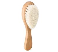 Thonlai Spazzola per Neonati in Pelo di Capra Naturale con Manico | Setole Morbide per Cuoio Capelluto Sensibile del Neonato, Districante Delicato, Spazzola per Massaggio , 7,1 Pollici