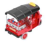 Thonlai Triciclo Tailandese Arretrabile, Modello di Auto Tuk Tuk in Lega Giocattolo per Bambini con Colori Brillanti, Funzionamento Semplice, Alta Simulazione, Materiale Durevole, per (Rossa)