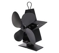 Thonlai Ventilatore per Stufa Alimentato a Calore, Ventilatore per Camino Termodinamico a 4 Pale con Staffa in Alluminio Anodizzato per Stufa a Legna, Resistenza alle Alte Temperature a