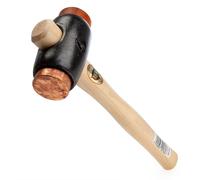Thor Martello Rame Pelle Due Sostituibile Faccie Manico IN Legno Testa Misura 4