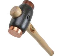 Thor Martello Rame Pelle Due Sostituibile Faccie Manico IN Legno Testa Misura 4